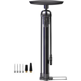 Bike Pump, Air Bicycle Pump Inflator for Presta and Schrader Valve Tire Ball Bike Portable Pumps 160PSI & 11BAR - Color: Classic/No Gauge