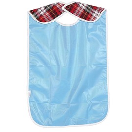 Bib for Adults Stripes Waterproof Adult Food Bib Reusable Mealtime Clothing Protector Dining Aid, red