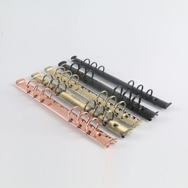 A5 Ring Binder Mechanism Rings 6 Ring Loose Leaf Book Binder Rings Binder Ring Notebook Cover Ring Can Be Opened for Loose Leaf DIY Notebooks (Pack of 4: Silver, Black, Bronze, Rose Gold)