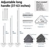 7-in-1 Triangle Mop Set with 7 Replaceable Heads and Adjustable