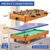 TALLO 4-in-1 32" Combination Game Table for Foosball, Air Hockey,