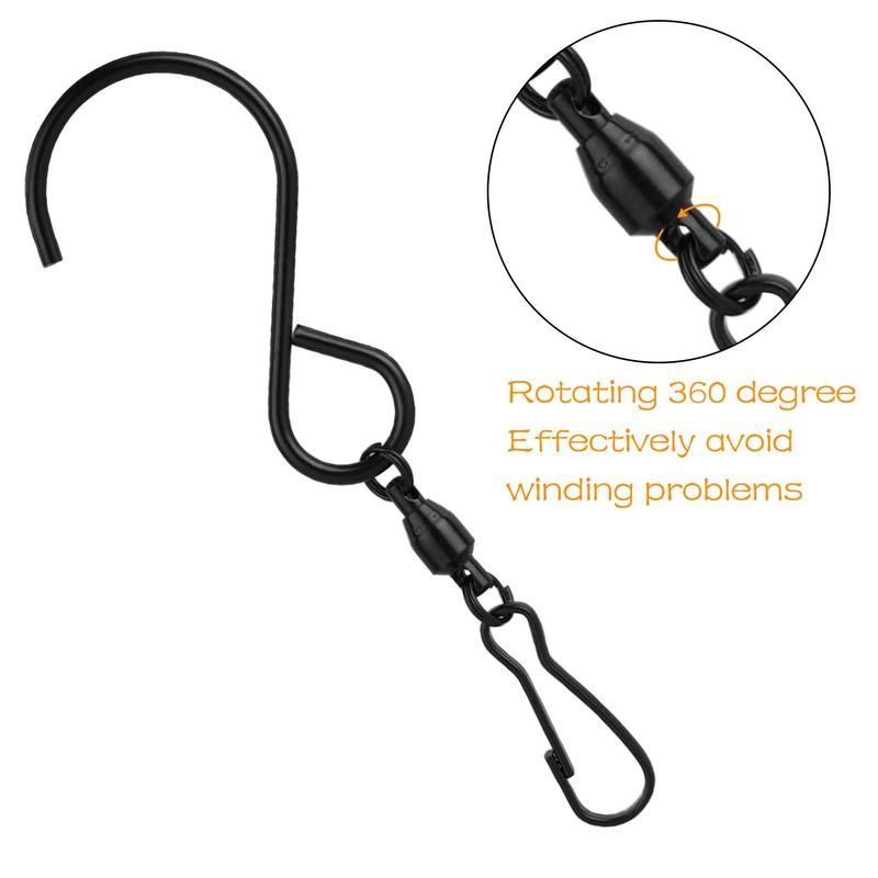 KUUQA 12 Pack Swivel Hooks Clips Wind Spinner S Hook