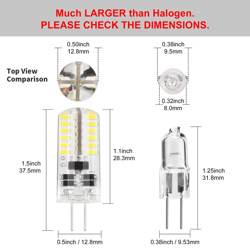 DiCUNO G4 3W LED Daylight White Light Lamps AC/DC 12V