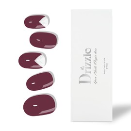 Drizzle Semi Cured Gel Nail Strips, Real Nail Polish Art Stickers (UV Light Required),Glitter, Solid Color, Full Wraps Long Lasting Waterproof, Nail Strips Decal for Women (Cupid's Trace)