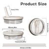 Straw Lid with Straw, 2 Pack 1.2L Black Cup Accessories