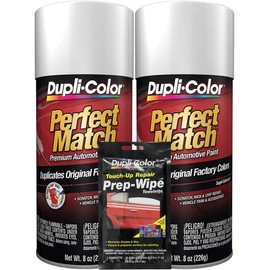 Duplicolor Universal White Touch-Up Paint (8 oz.) Bundle With Prep Wipe Towelette (3 Items)