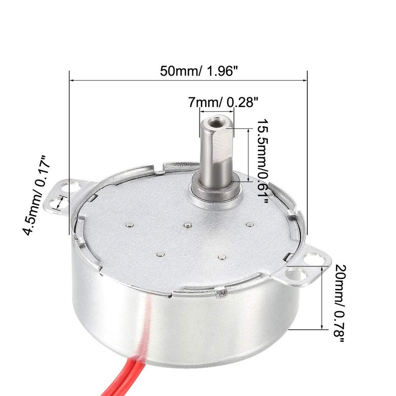 uxcell Turntable Synchronous Synchron Motor 50-60Hz 12 VAC CW 4W