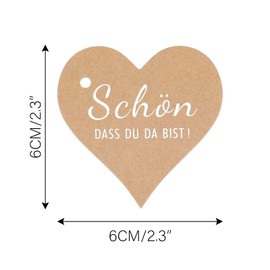 G2PLUS Beautiful that you are there gift tags, heart wedding pendant for guest gifts, brown paper labels pendant with string for wedding favours
