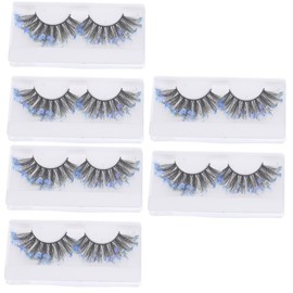 Baluue 3sets Sequins Eyelashes False Lashes Makeup Decors for Night Party Stage Eyes Enhancement 2pairs*3