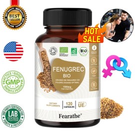 Fearathe Organic Fenugreek 1500 mg - High Strength Fenugreek Supplement for Women