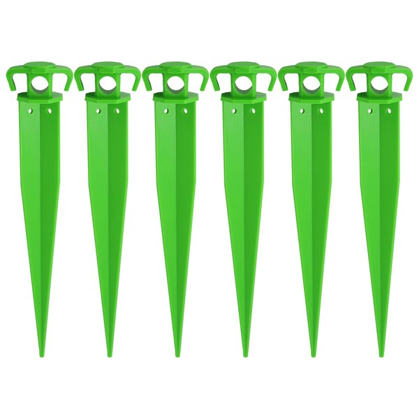 Grip 16" Super Tent Stake (6 Pack) - Essential for Camping, Hiking, Gardening, Landscaping - Tents, Tarps, Canopies, Trees, Bushes
