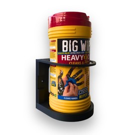 EASYREP Wall-Mounted Hand Wipe Holder – Compatible with Most Wipe Tubs – 120mm Diameter – Heavy Duty 3D Printed – Rust-Proof, Ultra Robust, Easy to Install – For Workshop, Garage or Van Use