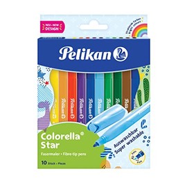 Pelikan Colorella® Star C 302 Felt Tip Pens 10 Colours 822299 Yellow Red