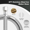 Refrigerator Icemaker Connector - Premium Stainless Steel Braided Ice Maker