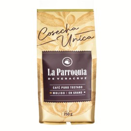 LA PARROQUIA DE VERACRUZ - Cosecha Única, Bolsa de Café Molido, Tostado y Tradicional, 750 g, Café 100% Puro, Café con Aroma Intenso y Agradable, Cuerpo Completo