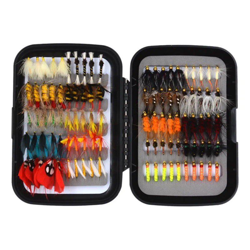 Combo De 100 Moscas Para Pesca Con Pescador