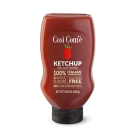 Italian Tomatoes Ketchup, made with 100% Italian Tomatoes, 9.88 oz (280 gr),No preservatives, Red Ketchup, No Artificial Flavors, Non GMO, Così Com'è