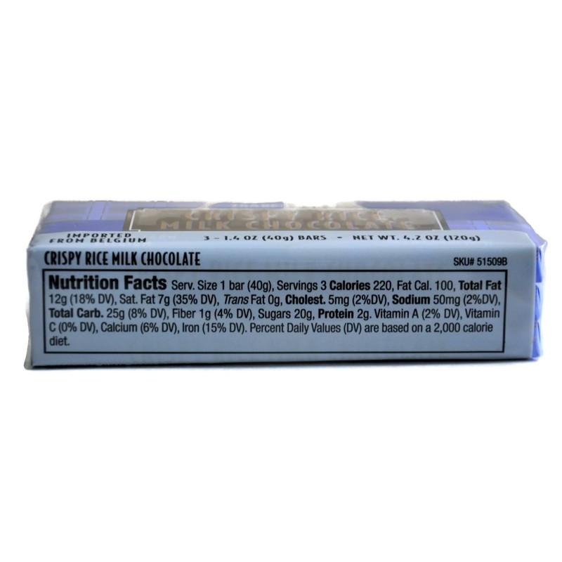 Trader Joe's Belgian Crispy Rice Milk Chocolate, 1.4 oz Bars
