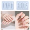2 Stück 3D Silikon Nagelschablonen, Transparente Nagelcharm Schablonen mit Blumen
