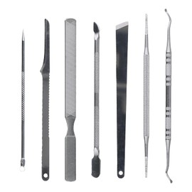 Nivofu Kit De Herramientas Para Uñas De Pies Encarnados De Pedicura, Set De Manicura 7pcs De Acero Inoxidable, Tratamiento De Manicura, Limpieza Reparación, Alivio Del Dolor Para Uñas Encarnadas