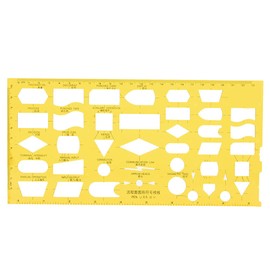 CYSFETENA High Quality Measuring Tool Measuring Stencils, Multifunctional Drawing Stencils, Plastic Geometry Stencil for Office, School Building, Study, Technical Drawing (4351)