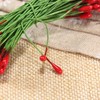 100Pcs Artificial Round Flower Stamens Red Double Sided Holly Berries