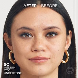 L'Oréal Paris True Match Foundation Seamless Blending with Hyaluronic Acid Vegan Formula Liquid Texture Medium Coverage Natural Finish for All Skin Types 5.R/5.C Cool Medium 30ml