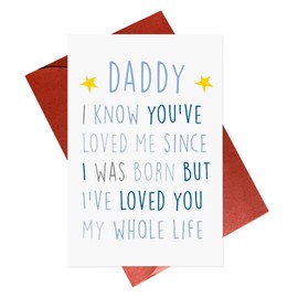 Gonzey Birthday Card For Daddy,Fathers Day Card,New Dad Cute Birthday Cards
