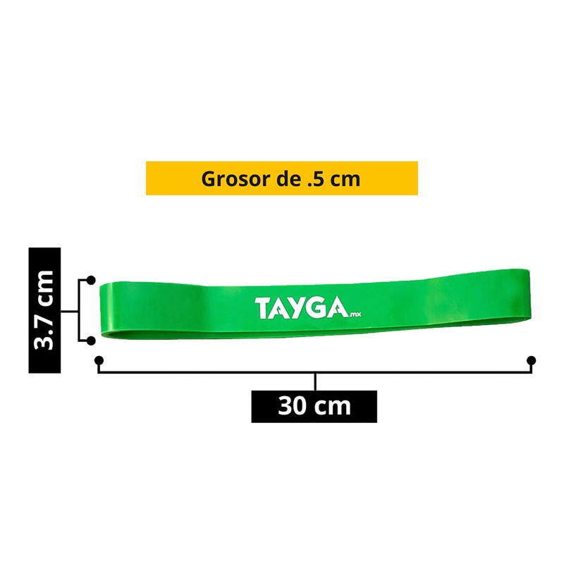 Tayga Mini Banda Resistencia Fitness para Pierna 30 cm (Verde)