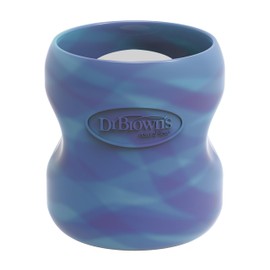 Dr. Brown's Options+ Wide-Neck Glass Bottle Sleeve, 100% Silicone, Glow-in-the-Dark, BPA-Free, 5 oz, 1-Pack