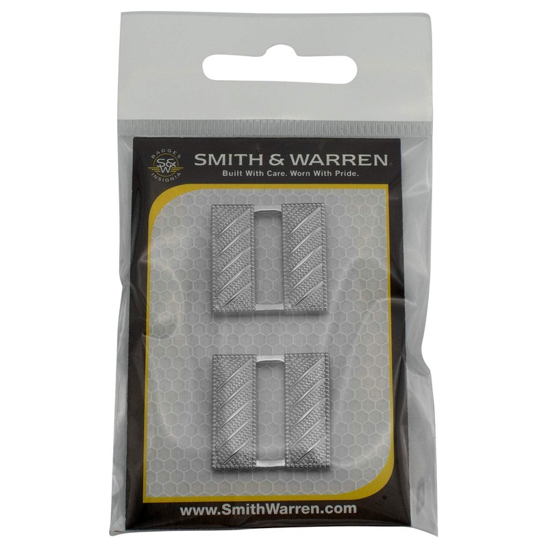 Smith & Warren 3/4"H Captain bars Collar Brass Insignia Embossed
