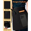 Slohif Reversible Server Apron with 6 Pockets - Waist Apron