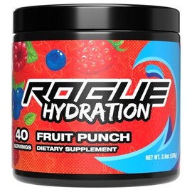 Rogue Hydration Sugar-Free Electrolyte Powder Drink Mix Tub - 40 Servings - Flavor: Fruit Punch