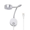 Lysed Wall Mounted Reading Light,Plug in Wall Light Wall Mount
