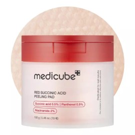 Medicube Red Succinic Acid Panthenol Facial Peeling Pads - Niacinamide, AHA-BHA