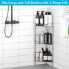 HuggieGems 3 Tier Floor Standing Corner Shower Caddy Organizer Shelf
