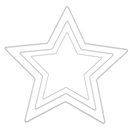 GLOREX 6 1294 410J - Metal Star Set in White, 3 Frames in Sizes 15 cm, 20 cm and 25 cm, Ideal for Crafts, Dream Catchers, Wall Decoration or Flower Decoration