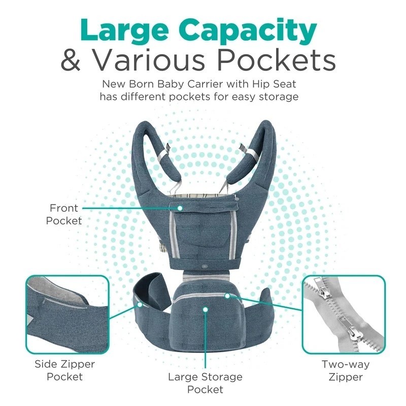 Apolla **NEW** Apolla PREMIUM Ergonomic Baby Carrier with Hip Seat