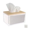 Mowhut Acrylic Tissue Box,Dryer Sheet Holder with Wooden Lid,Box Cover