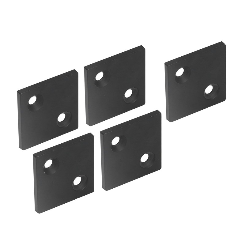 5Pcs Profile End Caps Double Slots Aluminum Alloy Cover Plate