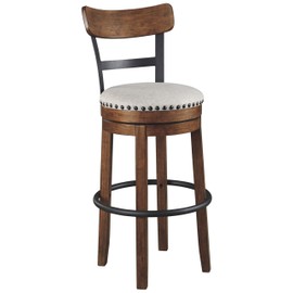 Signature Design by Ashley Valebeck 30" Farmhouse Pub Height Barstool, Brown