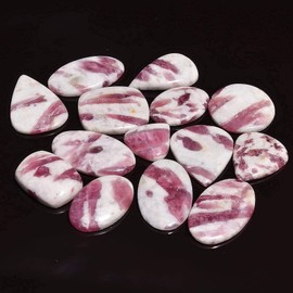 GEMKORA™ 100 carats Natural Pink Tourmaline Quartz Gemstones Cabochons Wholesale Lot for Jewelry Making, Loose Gemstone, DIY, Wire Wrapping, Healing Crystals, Bulk Gemstone Deal