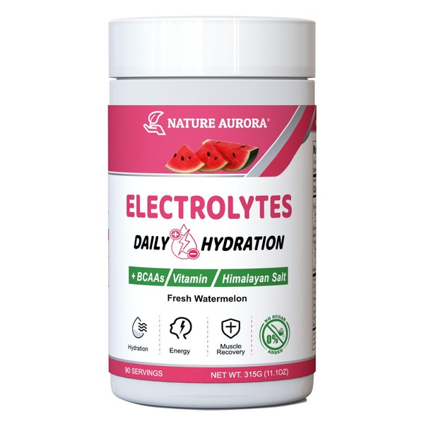 Electrolytes Powder No Sugar, Fresh Watermelon Electrolyte Powder, Hydration Powder,