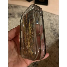 Laurel Ink Vintage Laurel Ink Rectangle Paperweight French Crystal Autumn Trees Forest Fall