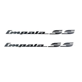 Pair Set 1994-1996 Impala Ss Emblems Rear Quarter Panel 3D Letter Badge Car Nameplate Replacement for Impala (Gloss Black)