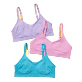 Yellowberry New Tulip Seamless Bra 3PK Bundle Basics Collection, Sea Spray, XS/S