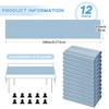 12 Packs Dusty Blue Satin Table Runners 12 x 108