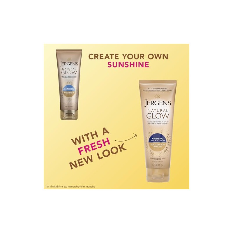 Jergens Loción Corporal Natural Glow Fair to Medium, 221 ml