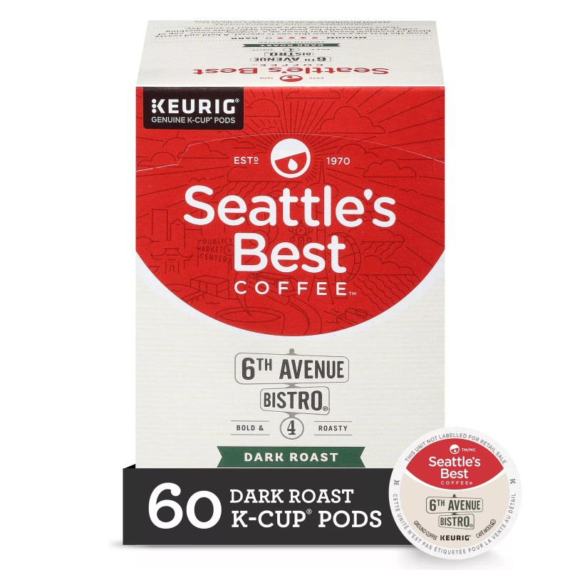 Seattle's Best Coffee 6th Avenue Bistro Dark Roast K-Cup Pods