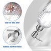 1PCS Glass Soap Dispenser with 304 Rust Proof Stainless Steel